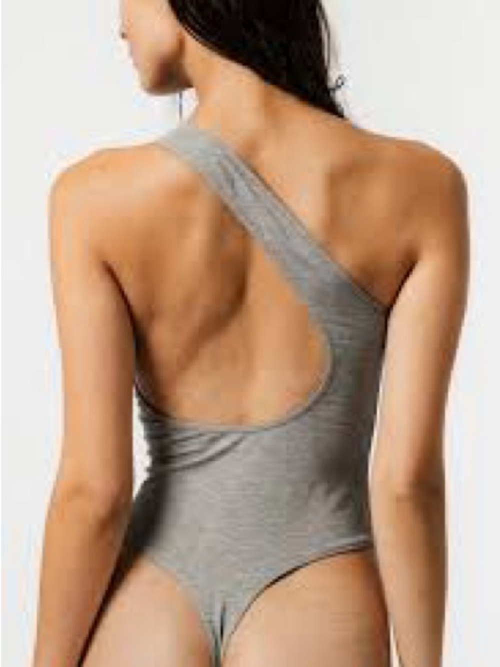Asymmetric One-Shoulder Sage Green Bodysuit